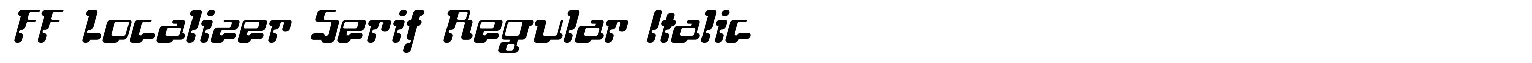 FF Localizer Serif Regular Italic